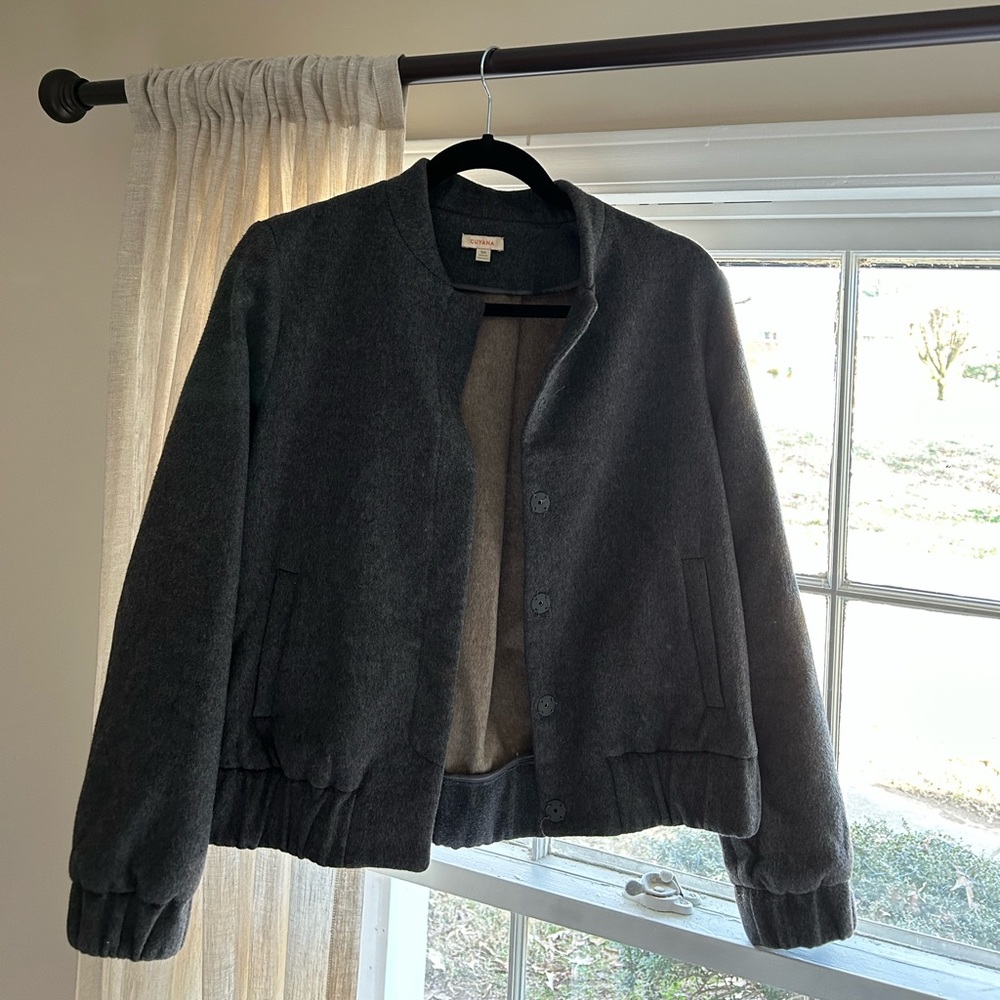 Cuyana Cashmere bomber jacket